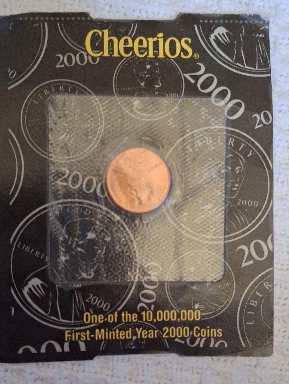 Collectible Coin Card with Copper-Colored Penny